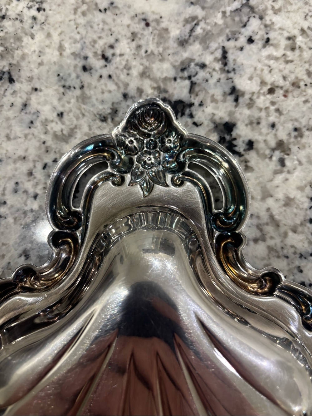 Vintage Ornate Silver Plated Clamshell Trinket Dish Shell Jewelry Tray VTG - Picture 7 of 11